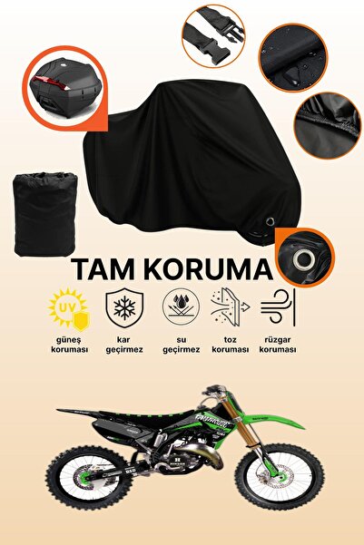 dokaca Black Lock and Tail Bag Compatible Kawasaki Kx 125 Compatible Motorcyc...