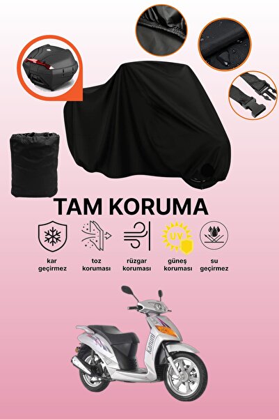 dokaca Black Rear Bag Compatible with Kanuni Motorum 150 Compatible Motorcycl...