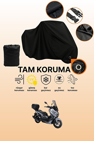 dokaca غطاء دراجة نارية متوافق مع Kuba Novax 200 متوافق مع قفل أسود، غطاء واقي