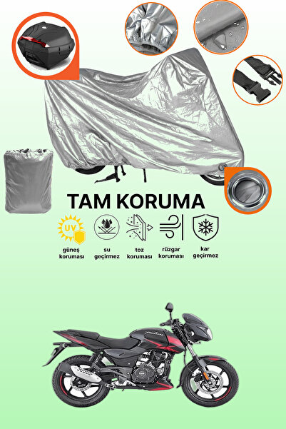 dokaca Gray Lock and Rear Bag Compatible Bajaj Pulsar 180 Compatible Motorcyc...
