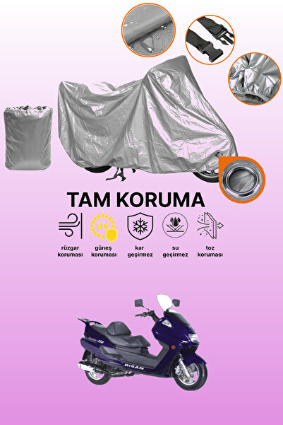 dokaca Gray Lock Compatible Bisan Santana 150 Compatible Motorcycle Cover, Pr...