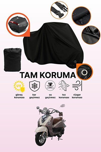 dokaca Black Lock and Tail Bag Compatible Mondial 125 Znu Compatible Motorcyc...