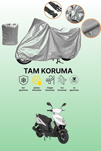 dokaca Gray Mondial 50 Eagle Compatible Motorcycle Tarpaulin, Protective Cove...