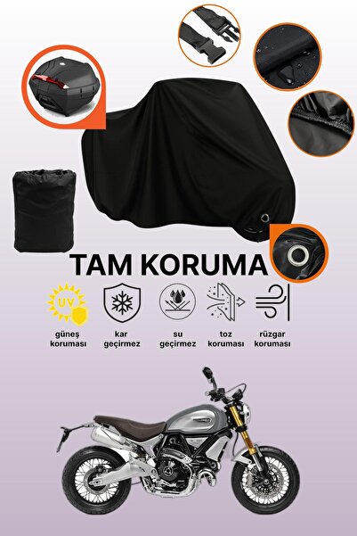 dokaca Black Lock and Tail Bag Compatible Ducati Scrambler 1100 Special Compa...