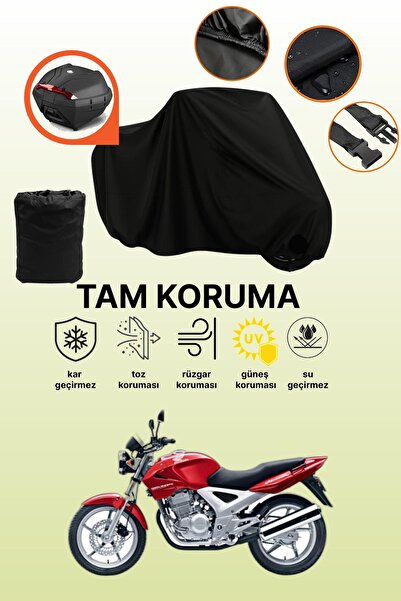 dokaca حقيبة خلفية سوداء متوافقة مع هوندا CBX 250 تويستر، غطاء دراجة نارية متوافق، غطاء واقي