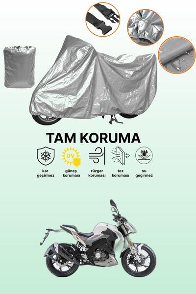 dokaca غطاء دراجة نارية متوافق مع بينيلي 125-S باللون الرمادي، غطاء واقي، غطا...