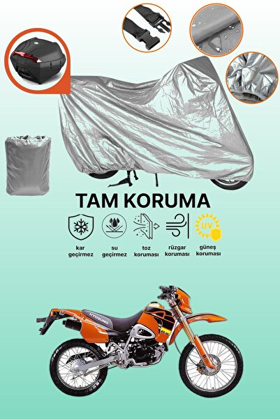 dokaca Gray Rear Bag Compatible Kanuni Rx 125 Compatible Motorcycle Cover, Pr...