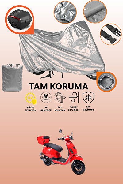 dokaca Gray Lock and Tail Bag Compatible Rks Azure 50 Pro Compatible Motorcyc...