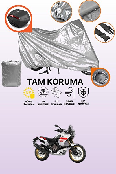 dokaca قماش دراجة نارية متوافق مع ياماها تينيري 700 رالي إديشن مع قفل رمادي و...