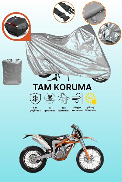 dokaca حقيبة خلفية رمادية متوافقة مع KTM 350 Freeride، غطاء واقي للدراجة النارية