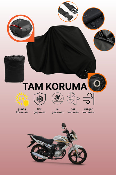 dokaca Black Lock and Tail Bag Compatible Kuba Ravan 139 Compatible Motorcycl...