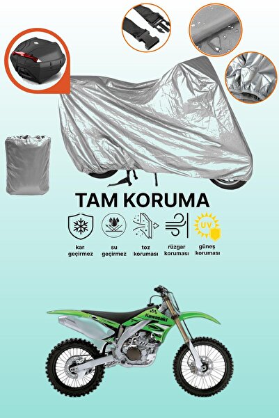 dokaca حقيبة خلفية رمادية متوافقة مع غطاء المحرك المتوافق مع Kawasaki KX 450F...