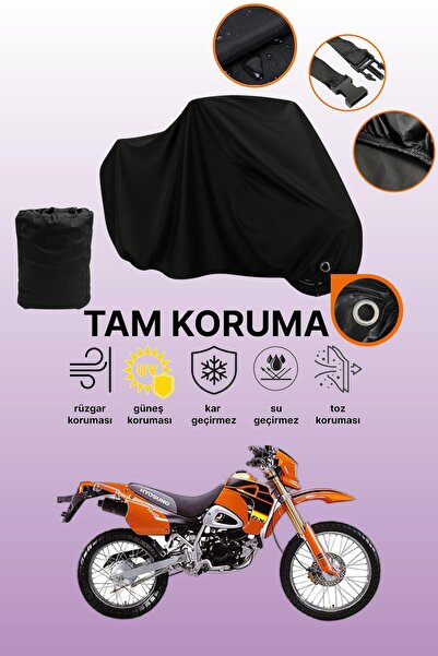 dokaca غطاء دراجة نارية متوافق مع كانوني RX 125 من بلاك كيلت، غطاء واقي
