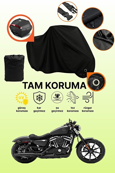 dokaca حقيبة خلفية وقفل أسود متوافقة مع دراجة هارلي ديفيدسون سبورتستر آيرون 883