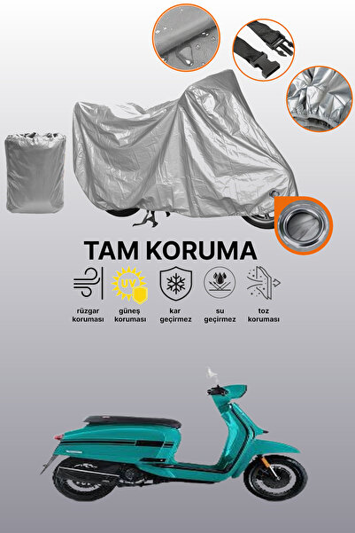 dokaca غطاء محرك متوافق مع لامبريتا V125 باللون الرمادي، غطاء واقي