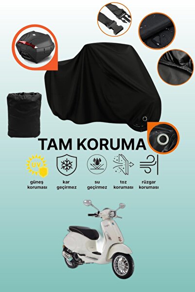 dokaca غطاء دراجة نارية متوافق مع Vespa Sprint S 50، غطاء واقي أسود متوافق مع...