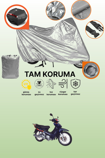 dokaca Gray Lock and Tail Bag Compatible Mondial 110 Kf Compatible Motorcycle...