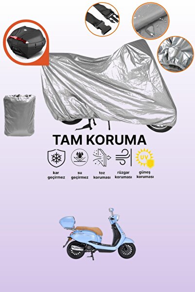 dokaca Gray Rear Bag Compatible with Kanuni Visal 125 Compatible Motorcycle C...
