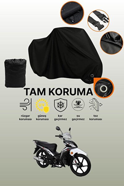 dokaca Black Lock Compatible Rks Rodos 100 Compatible Motorcycle Tarpaulin, P...