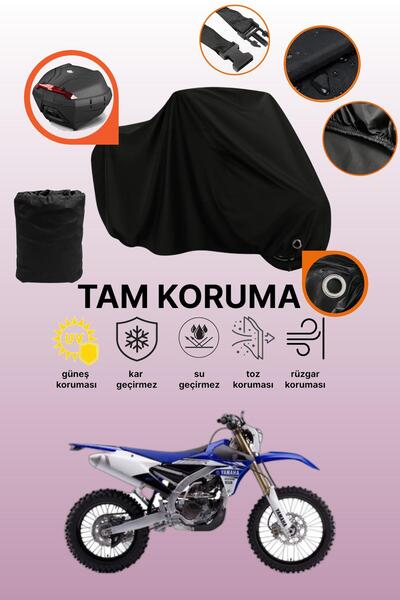 dokaca حقيبة خلفية سوداء وقماش متوافق مع دراجة نارية ياماها WR 250 F