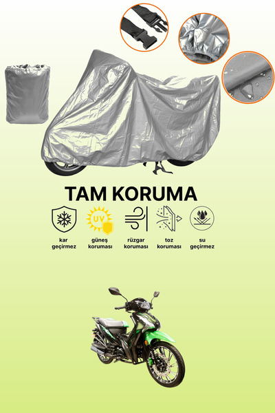 dokaca غطاء دراجة نارية رمادي اللون متوافق مع أورورا سمارت 100، غطاء واقي، غط...