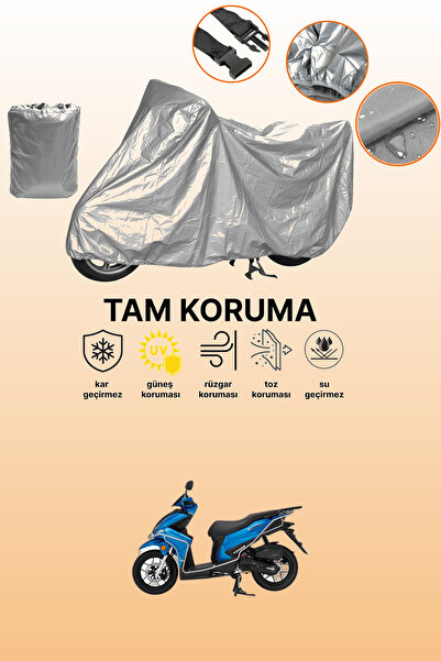 dokaca غطاء دراجة نارية رمادي متوافق مع كانوني ريسا 125، غطاء واقي، غطاء للمحرك