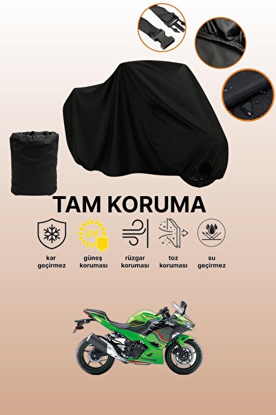 dokaca غطاء محرك متوافق مع كاواساكي نينجا 400 باللون الأسود، غطاء واقي، غطاء ...