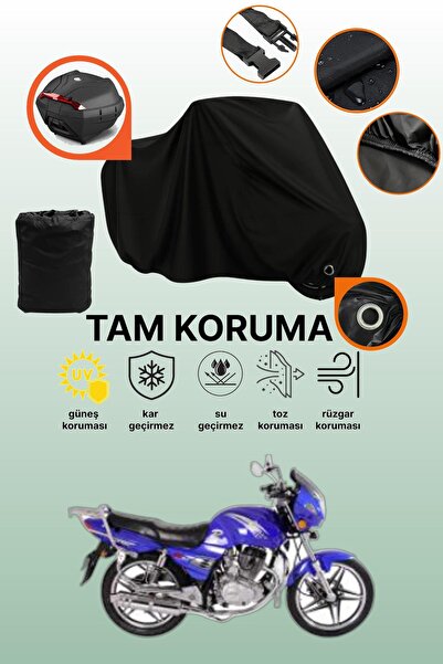 dokaca غطاء دراجة نارية متوافق مع Kuba SL150-9 مع قفل أسود وحقيبة خلفية، غطاء...