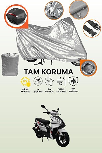 dokaca Gray Lock and Tail Bag Compatible Mondial 100 Ardour Compatible Motorc...