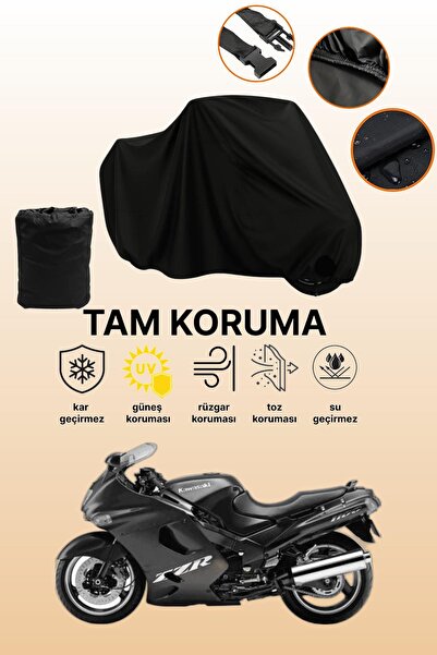 dokaca غطاء محرك متوافق مع كاواساكي ZZR 1100 باللون الأسود، غطاء واقي، غطاء د...