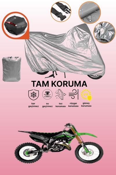 dokaca حقيبة خلفية رمادية متوافقة مع غطاء المحرك المتوافق مع Kawasaki KX 125،...