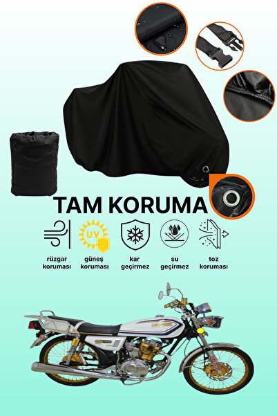 dokaca Black Lock Compatible Kuba Cheetah 170F Compatible Motorcycle Tarpauli...
