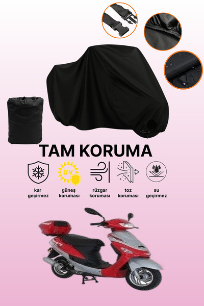 dokaca Black Tail Bag and Lock Incompatible Mondial 50 Tt Compatible Motorcyc...