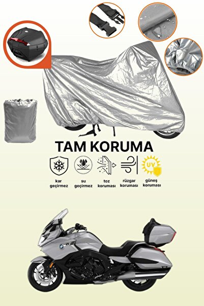 dokaca Motorcycle Tarpaulin Compatible with Grey Rear Bag Compatible with Bmw...
