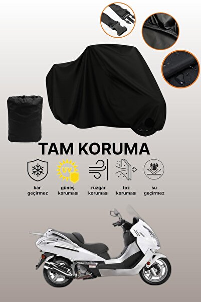 dokaca غطاء محرك متوافق مع Black Mondial 250 Jet Max، غطاء واقي، غطاء للدراجا...