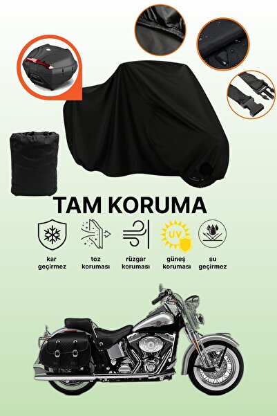 dokaca حقيبة خلفية سوداء متوافقة مع غطاء حماية من القماش لدراجة هارلي ديفيدسو...