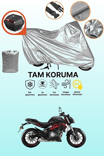 dokaca حقيبة خلفية رمادية متوافقة مع ماركة Benelli TNT 249-S، غطاء واقي