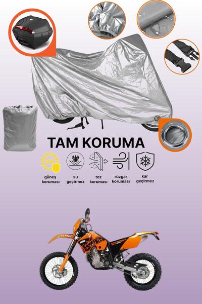 dokaca حقيبة خلفية وقفل باللون الرمادي متوافقة مع KTM 525 EXC، غطاء حماية للد...