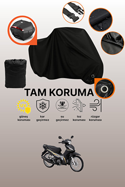 dokaca حقيبة خلفية سوداء وقماش متوافق مع دراجة نارية هوندا ويف