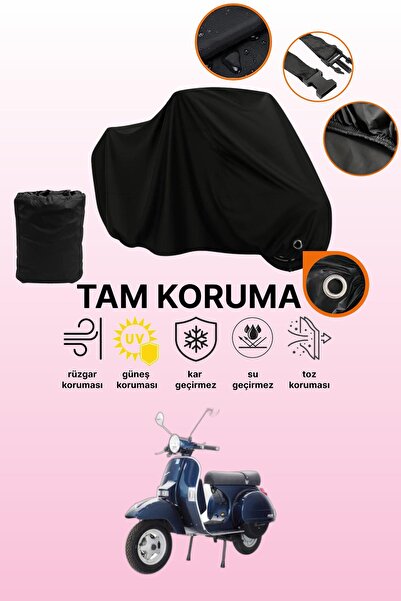 dokaca قماش دراجة نارية متوافق مع Vespa PX 200 متوافق مع قفل أسود