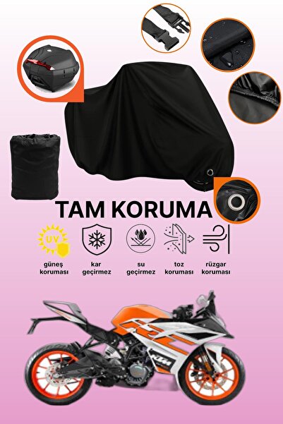 dokaca حقيبة خلفية سوداء متوافقة مع KTM 125 RC، غطاء دراجة نارية متوافق، غطاء...