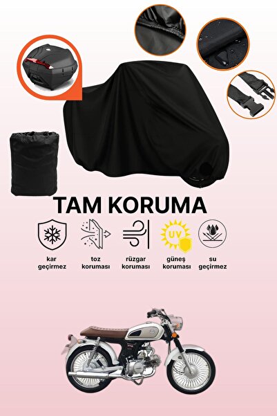 dokaca Black Rear Bag Compatible Kuba Rx9 50 Compatible Motorcycle Tarpaulin,...