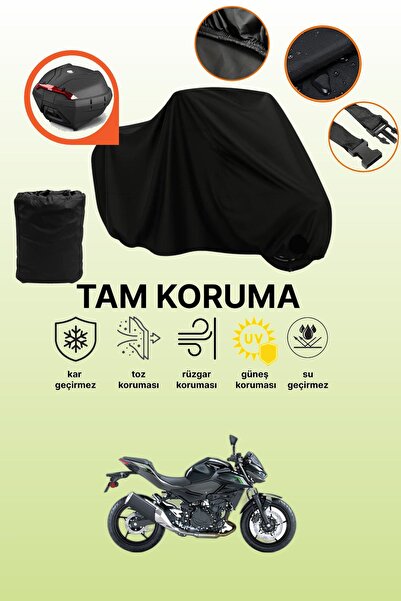 dokaca حقيبة خلفية سوداء متوافقة مع قماش الدراجة النارية المتوافق مع Kawasaki...