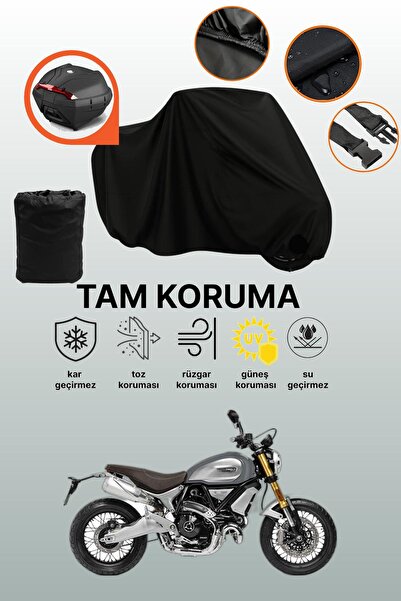 dokaca حقيبة خلفية سوداء متوافقة مع دراجة دوكاتي سكرامبلر 1100 الخاصة، غطاء و...