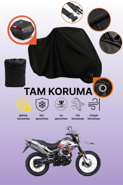 dokaca Black Rear Bag and Lock Compatible Rks Rt250 Compatible Motorcycle Tar...