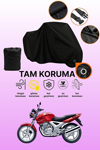 dokaca غطاء دراجة نارية متوافق مع هوندا CBX 250 Twister، غطاء واقي أسود اللون