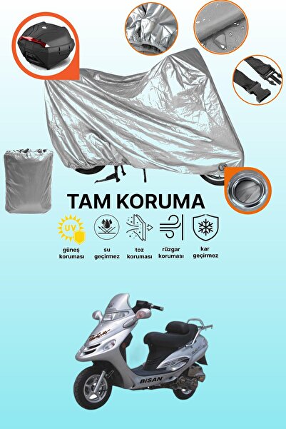 dokaca Gray Lock and Tail Bag Compatible Bisan Pacific 150 Compatible Motorcy...