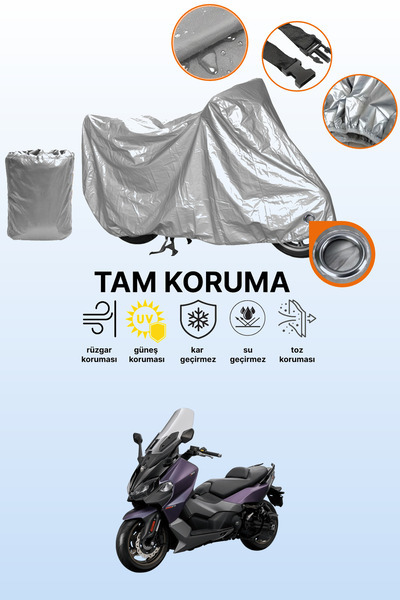 dokaca Gray Lock Compatible Sym Maxsym Tl 508 Compatible Motorcycle Cover, Pr...