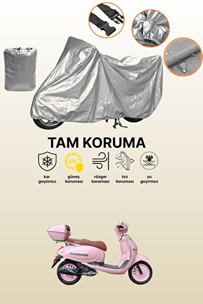 dokaca Gray Yuki Bellini 50 Compatible Motorcycle Cover, Protective Cover, Mo...