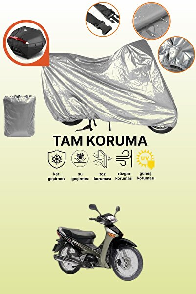 dokaca حقيبة خلفية رمادية متوافقة مع هوندا إنوفا 125، غطاء محرك متوافق، غطاء واقي